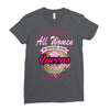 quens are born [your date] Ladies Fitted T-Shirt