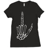 skeleton hand Ladies Fitted T-Shirt