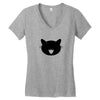 animal black Women's V-Neck T-Shirt