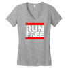 free running parkour run free Women's V-Neck T-Shirt