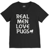 real men love pugs V-Neck Tee