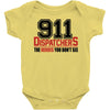 911 dispatcher heroes black logo Baby Bodysuit