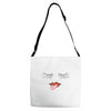 Eyelash And Lips Adjustable Strap Totes