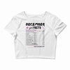 December Girl Facts Sagittarius Crop Top