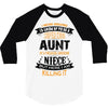 Super Cool Aunt Of A Freaking Awesome Niece 3/4 Sleeve Shirt