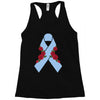stomach cancer ribbon and rose Racerback Tank