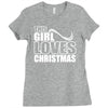this girl loves christmas Ladies Fitted T-Shirt