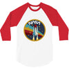 Nasa  Blue White Yellow Color 3/4 Sleeve Shirt