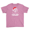 new funny darth vader star wars themed christmas Youth Tee