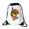 keep calm and play music Drawstring Bags