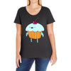 funny cartoon Ladies Curvy T-Shirt