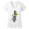 Pride Floral LGBT Colors Women's V-Neck T-Shirt