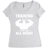 Training to be Like All Might Women's Triblend Scoop T-shirt