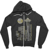 seattle skyline Zipper Hoodie