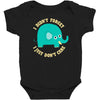 an elephant never cares Baby Bodysuit