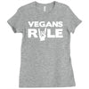 vegans rule Ladies Fitted T-Shirt