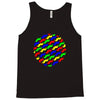 funny girly colorful patterns mustaches Tank Top