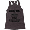 Super August Girl Racerback Tank