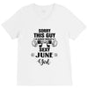 sorry this guy is already taken by a super sexy  june girl V-Neck Tee