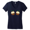 christmas pudding Women's V-Neck T-Shirt