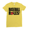 baseball rules Ladies Fitted T-Shirt