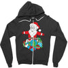 santa with piles of christmas Zipper Hoodie