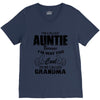 I&rsquo;m Called Auntie Because I&rsquo;m Way Too Cool To Be Called Grandma V-Neck Tee