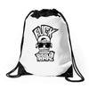 hip hop face Drawstring Bags