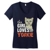 This Girl Loves Siberian Husky Women's V-Neck T-Shirt