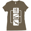 v2 eat sleep scuba dive Ladies Fitted T-Shirt