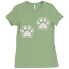 dog paws set of 2 Ladies Fitted T-Shirt