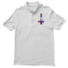 inverted galaxy cross funny  religion banter space fashion new Polo Shirt