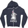 bunny anxiety Zipper Hoodie