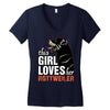 This Girl Loves Rottweiler Women's V-Neck T-Shirt