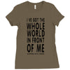 official t shirt red sleeping with sirens whole world lyrics all sizes Ladies Fitted T-Shirt