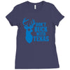 don't buck with texas funny Ladies Fitted T-Shirt