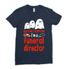 can't scare me halloween funeral direct Ladies Fitted T-Shirt