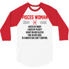 Pisces Woman 3/4 Sleeve Shirt