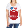 america 3 Ladies Curvy T-Shirt