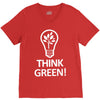think green V-Neck Tee