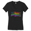 lightsaber rainbow Women's V-Neck T-Shirt