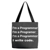 Revolution I Write Code Tote Bags