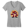 careberus Women's V-Neck T-Shirt