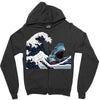 Great White Wave Shark Zipper Hoodie