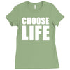 choose life wham retro 80s Ladies Fitted T-Shirt