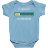 please wait. getting drunk. Baby Onesie