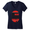 once you put my meat in your mouth t shirt tee funny grilling cook che Women's V-Neck T-Shirt