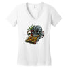 pizzaskull sticker original Women's V-Neck T-Shirt
