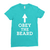 obey the beard funny Ladies Fitted T-Shirt