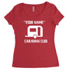 personalised your name caravan club funny gift Women's Triblend Scoop T-shirt